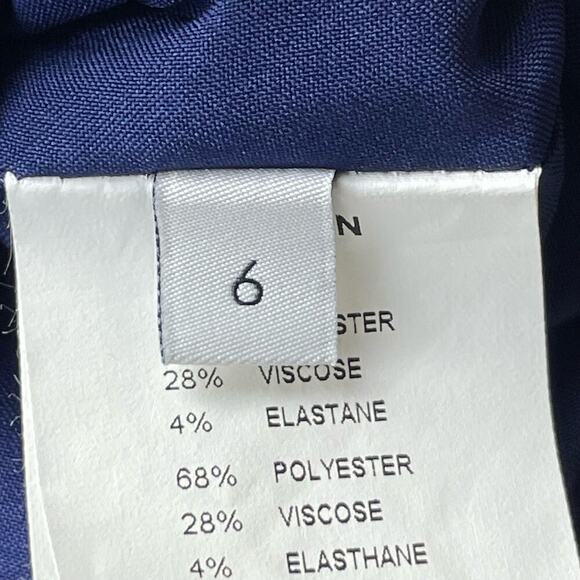 Thakoon Addition‎ Short Sleeve Cut Out Back Dress Pink Navy Blue Style Size 6 - Picture 15 of 16